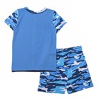 Комплект для мальчика (футболка+шорты), рост 98 см, цвет синий камуфляж Н985-3654 - Фото 2