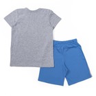 Комплект для мальчика (футболка+шорты), рост 98 см, цвет синий/серый меланж Н989-3694 - Фото 2