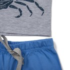 Комплект для мальчика (футболка+шорты), рост 98 см, цвет синий/серый меланж Н989-3694 - Фото 5