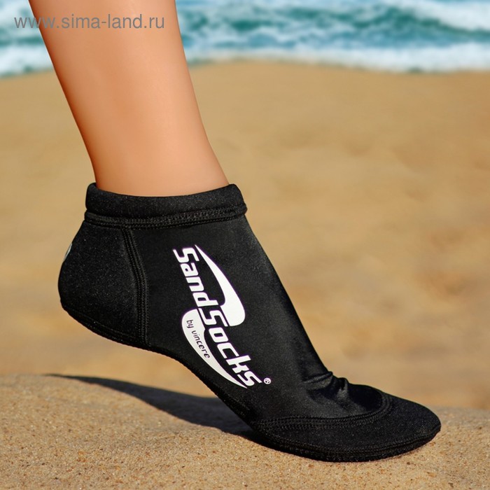 Носки для пляжного волейбола VINCERE SHORT ANKLE SPRITE BLACK SAND SOCKS  L - Фото 1