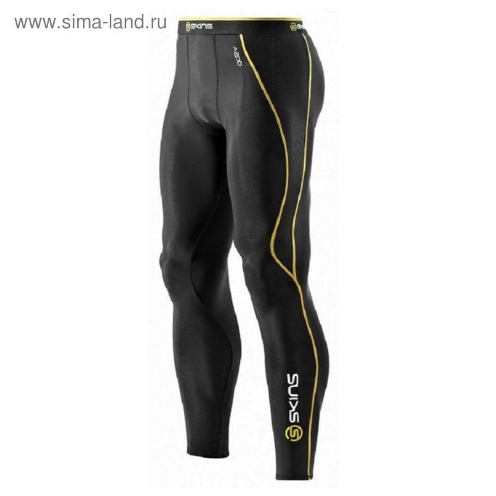 Тайтсы (черный/желтый) SKINS B60052001 A200 MENS LONG TIGHTS S - Фото 1