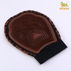 Рукавица для вычёсывания шерсти, двусторонняя, на правую и левую руку, цвет МИКС - Фото 7