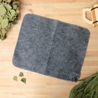 Набор для бани с вышивкой «Мужской», 5 предметов: портфель, тапки, рукавица, шапка, коврик, серый, «Добропаровъ» - Фото 6