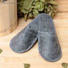 Набор для бани с вышивкой «Мужской», 5 предметов: портфель, тапки, рукавица, шапка, коврик, серый, «Добропаровъ» - Фото 7