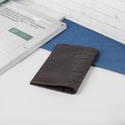 Обложка для паспорта, 5 карманов для карт, крокодил, цвет коричневый - Фото 2