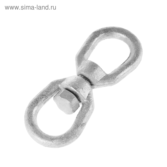 Вертлюг петля-петля ТУНДРА krep, 8 мм, оцинкованный - Фото 1
