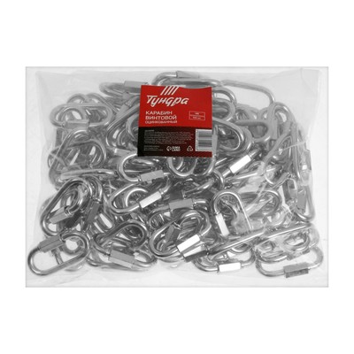 Карабин винтовой ТУНДРА krep, М6, оцинкованный