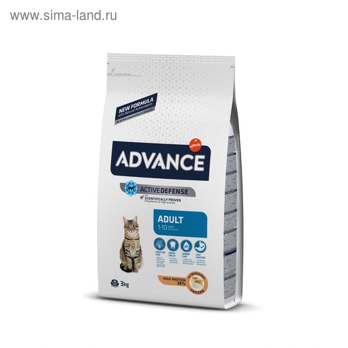 Сухой корм Advance для кошек, курица и рис, 3 кг - Фото 1