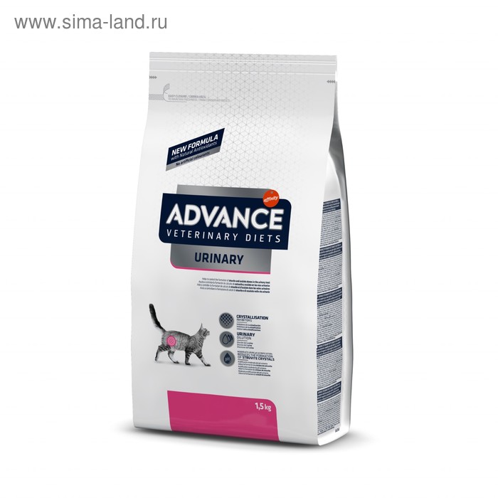 Сухой корм Advance для кошек при мочекаменной болезни, 1,5 кг - Фото 1