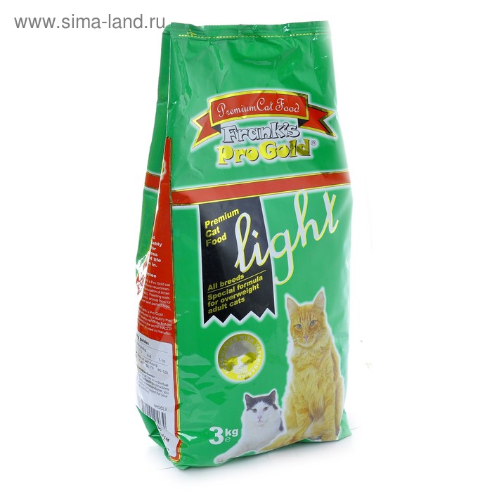 Сухой корм Frank's ProGold для кошек, склонных к полноте, 29/12, 3 кг - Фото 1