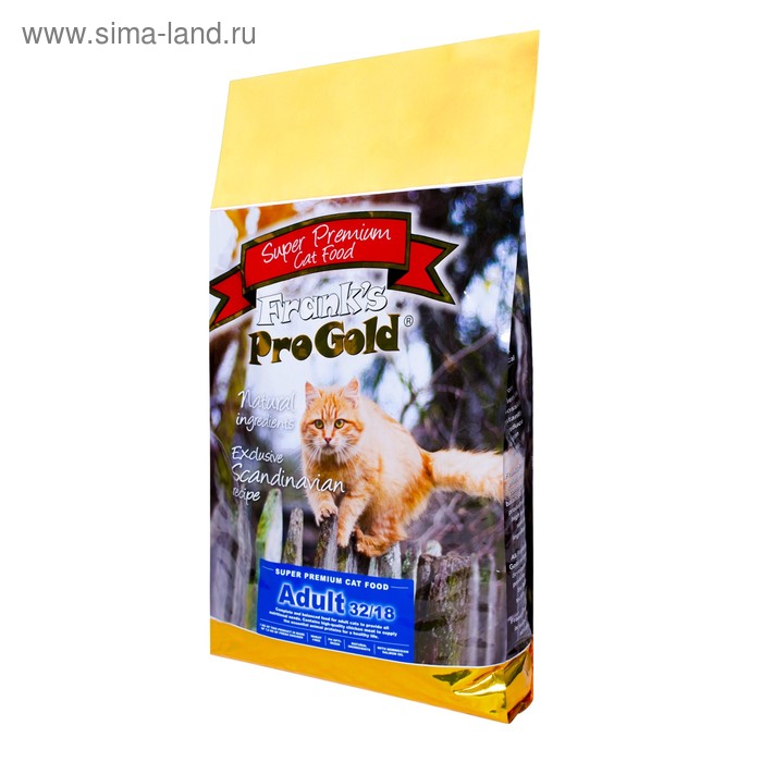 Сухой корм Frank's ProGold для кошек, курица, 32/18, 7,5 кг - Фото 1