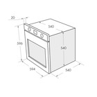 Духовой шкаф Maunfeld CEOK.656W, электрический, 65 л, 7 функций, класс А, белое стекло - Фото 2