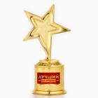Кубок наградная фигура: звезда литая «Лучший из лучших» золото, пластик, 16 см - Фото 2