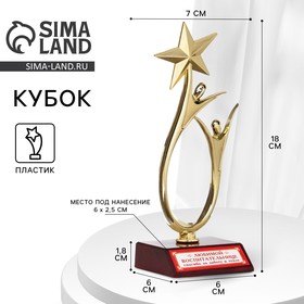Кубок «Любимой воспитательнице», наградная фигура, золото, пластик, 18 х 7 см.