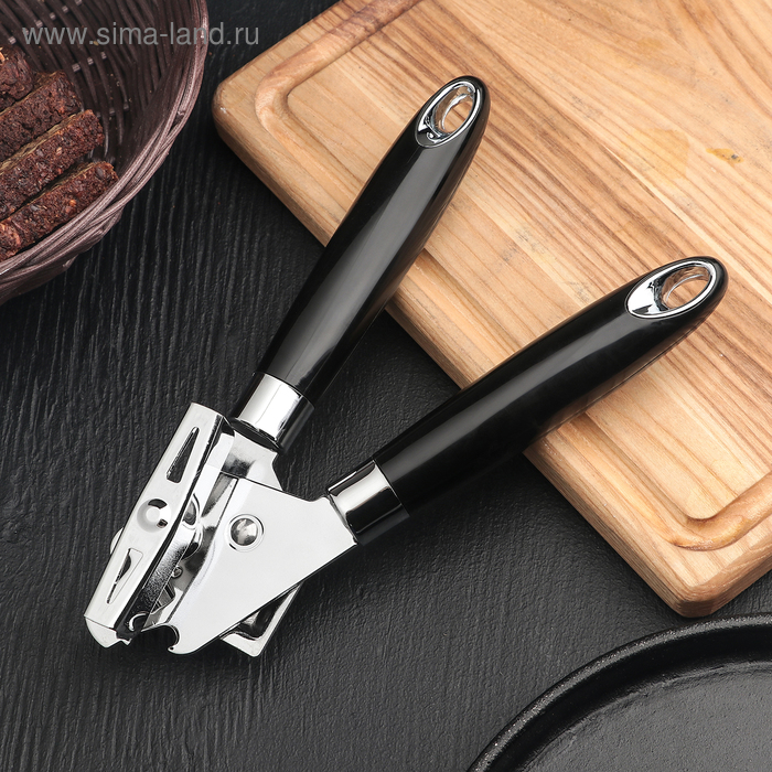 Нож консервный Доляна «Скина», 22,5 см, цвет чёрный - Фото 1