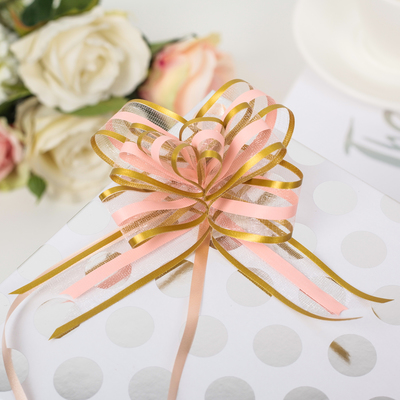 Подарочный Бант - бабочка №2.5, розовый, для упаковки подарков