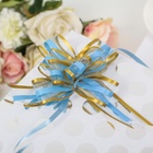 Подарочный Бант - бабочка № 2.5, синий, для упаковки подарков (комплект 10 шт) - фото 60773075