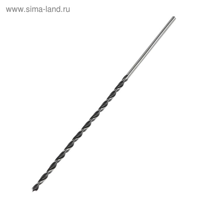 Сверло по дереву ТУНДРА, цилиндрический хвостовик, 6×300 мм - Фото 1