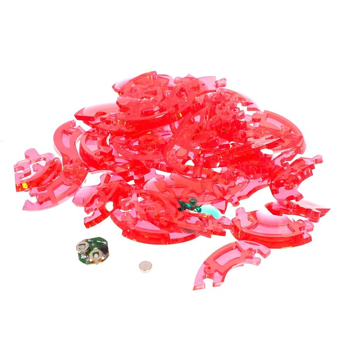 Пазл 3D кристаллический «Яблоко», 45 деталей, световой эффект, цвета МИКС, работает от батареек - фото 1906753480