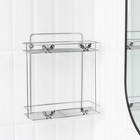 Полка для ванной Доляна «Бабочки», двухъярусная, 28×10.5×31 см, хромированная - Фото 6