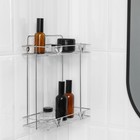 Полка для ванной Доляна «Бабочки», двухъярусная, 28×10.5×31 см, хромированная - Фото 7