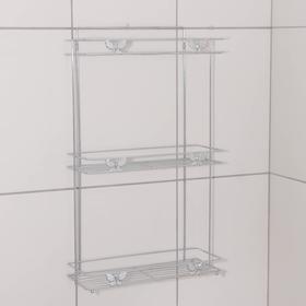 

Полка 3-х ярусная Доляна «Бабочки», 32,5×12,5×55,5 см, цвет хром