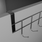 Вешалка на дверь на 6 крючков Доляна «Блеск», 28×9×2 см, цвет хром - Фото 4