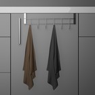 Вешалка на дверь на 6 крючков Доляна «Блеск», 28×9×2 см, цвет хром - Фото 5