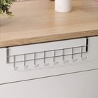 Вешалка на дверь на 8 крючков Доляна «Блеск», 36×9×2 см, хром - Фото 1