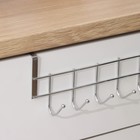 Вешалка на дверь на 8 крючков Доляна «Блеск», 36×9×2 см, хром - Фото 3