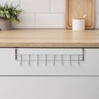 Вешалка на дверь на 8 крючков Доляна «Блеск», 36×9×2 см, хром - Фото 5