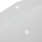 Папка-конверт на кнопке А5, 180 мкм, Calligrata Office, полупрозрачная, белая - Фото 3