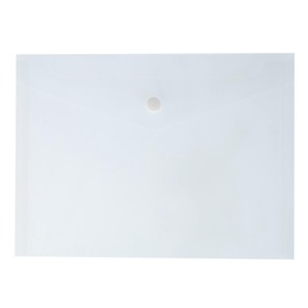 Папка-конверт на кнопке А5, 180 мкм, Calligrata Office, полупрозрачная, дымчатая (серая) (комплект 10 шт)