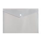 Папка-конверт на кнопке А5, 180 мкм, Calligrata Office, полупрозрачная, дымчатая (серая) - Фото 3