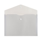 Папка-конверт на кнопке А5, 180 мкм, Calligrata Office, полупрозрачная, дымчатая (серая) - Фото 4