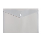 Папка-конверт на кнопке А5, 180 мкм, Calligrata Office, полупрозрачная, дымчатая (серая) - Фото 4