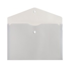 Папка-конверт на кнопке А5, 180 мкм, Calligrata Office, полупрозрачная, дымчатая (серая) - Фото 5