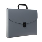 Папка-портфель А4, 1 отделение, 700 мкм, Calligrata, до 300 листов, серая - Фото 3