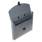 Папка-портфель А4, 1 отделение, 700 мкм, Calligrata, до 300 листов, серая - Фото 5