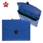 Папка-портфель А4, 1 отделение, 700 мкм, Calligrata, до 300 листов, синяя - фото 318061026