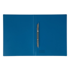 Папка с пружинным скоросшивателем А4, 500 мкм, корешок 15 мм, Calligrata, до 100 листов, синяя - фото 8376528