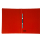 Папка с пружинным скоросшивателем А4, 500 мкм, корешок 15 мм, Calligrata, до 100 листов, красная - Фото 2