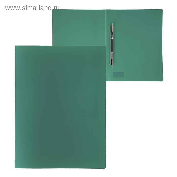 Папка с пружинным скоросшивателем А4, 500 мкм, корешок 15 мм, Calligrata, до 100 листов, зелёная - Фото 1