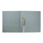 Папка на 2 кольцах А4, Calligrata, 27 мм, 700 мкм, внутренний и торцевой карман, серая - Фото 2