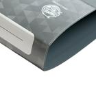 Папка на 2 кольцах А4, Calligrata, 27 мм, 700 мкм, внутренний и торцевой карман, серая - Фото 4