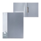 Папка на 2 кольцах А4, Calligrata, 27 мм, 700 мкм, внутренний и торцевой карман, серая - Фото 6