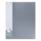 Папка на 2 кольцах А4, Calligrata, 27 мм, 700 мкм, внутренний и торцевой карман, серая - Фото 7