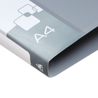 Папка на 2 кольцах А4, Calligrata, 27 мм, 700 мкм, внутренний и торцевой карман, серая - Фото 8