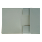 Папка на резинке А4, 500 мкм, Calligrata, корешок 4 мм, до 300 листов, тиснение «песок», серая - Фото 2