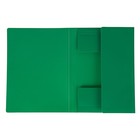 Папка на резинке А4, 500 мкм, Calligrata, корешок 4 мм, до 300 листов, тиснение "песок", зелёная - Фото 2
